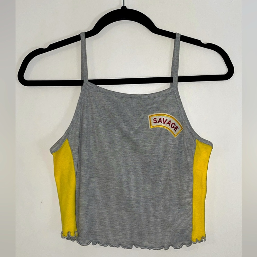 Grey crop top
